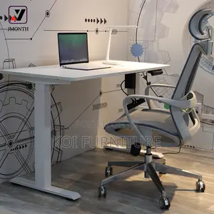 Office Table; 140cm Luxury Electric Lifting Stand-Up Computer Desk