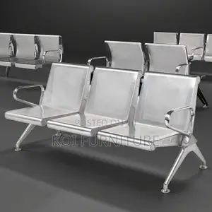 Office Benches; Three Seaters Metallic Heavy Reception Office Bench