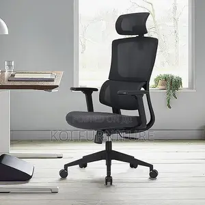 Office Chairs; Swivel Adjustable Headrest High-Back Mesh Chair