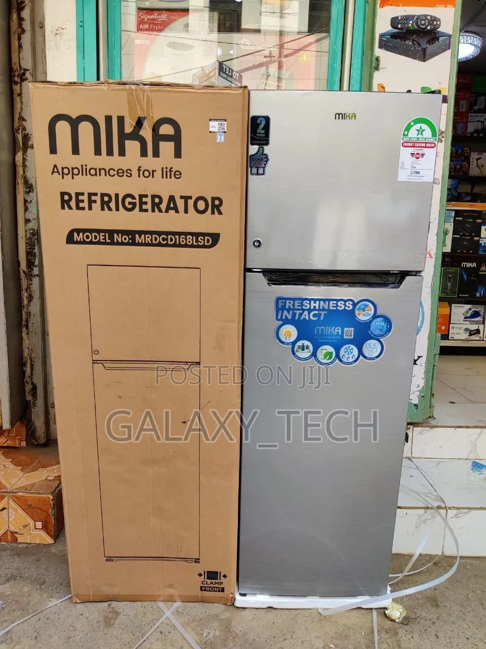 Mika 168litres Double Door Fridge