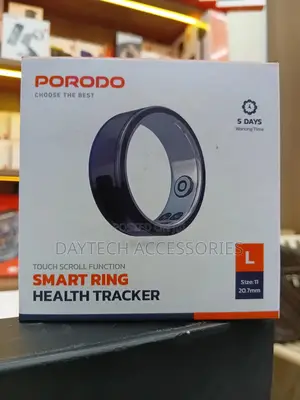 Porodo Fitsync Smart Ring With Digital Display And Touch Scroll.