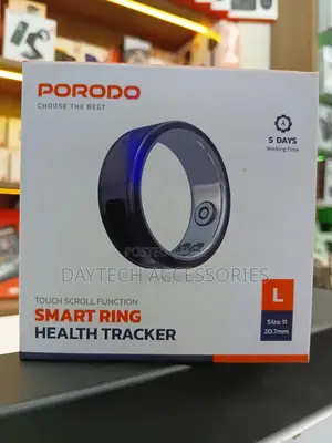 Porodo Fitsync Smart Ring With Digital Display And Touch Scroll.