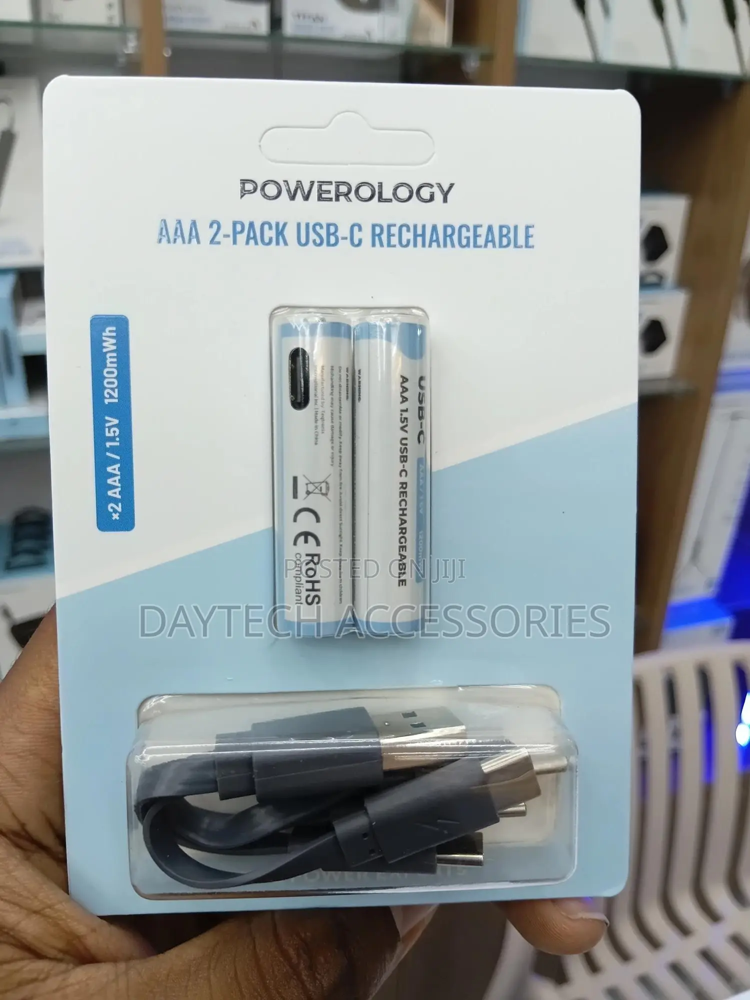 This Is a Powerology Aaa 2-Pack Usb-C Rechargeable Battery Set.