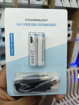 This Is a Powerology Aaa 2-Pack Usb-C Rechargeable Battery Set.