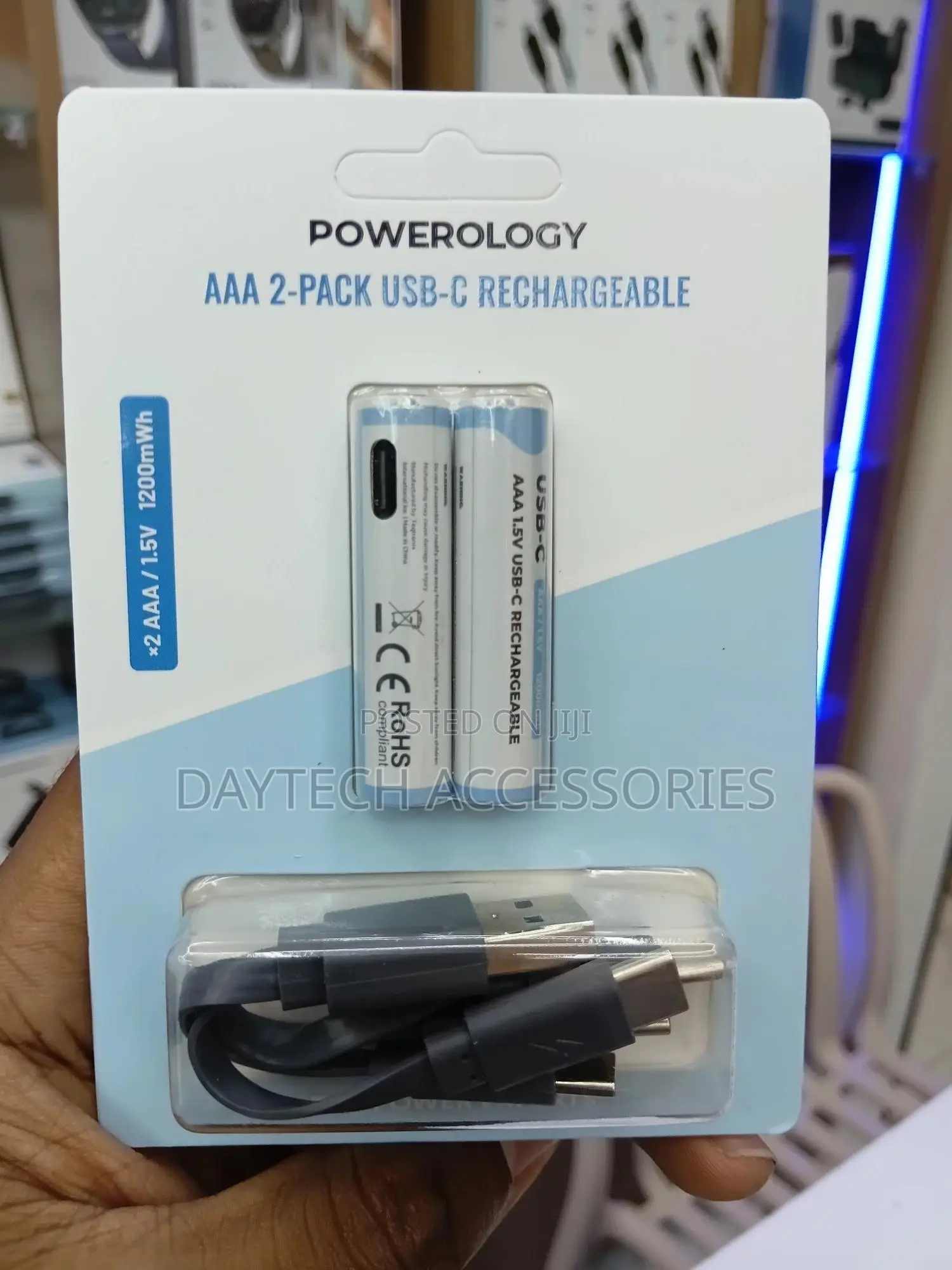 This Is a Powerology Aaa 2-Pack Usb-C Rechargeable Battery Set.