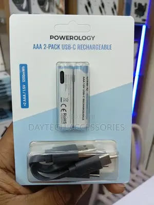 This Is a Powerology Aaa 2-Pack Usb-C Rechargeable Battery Set.
