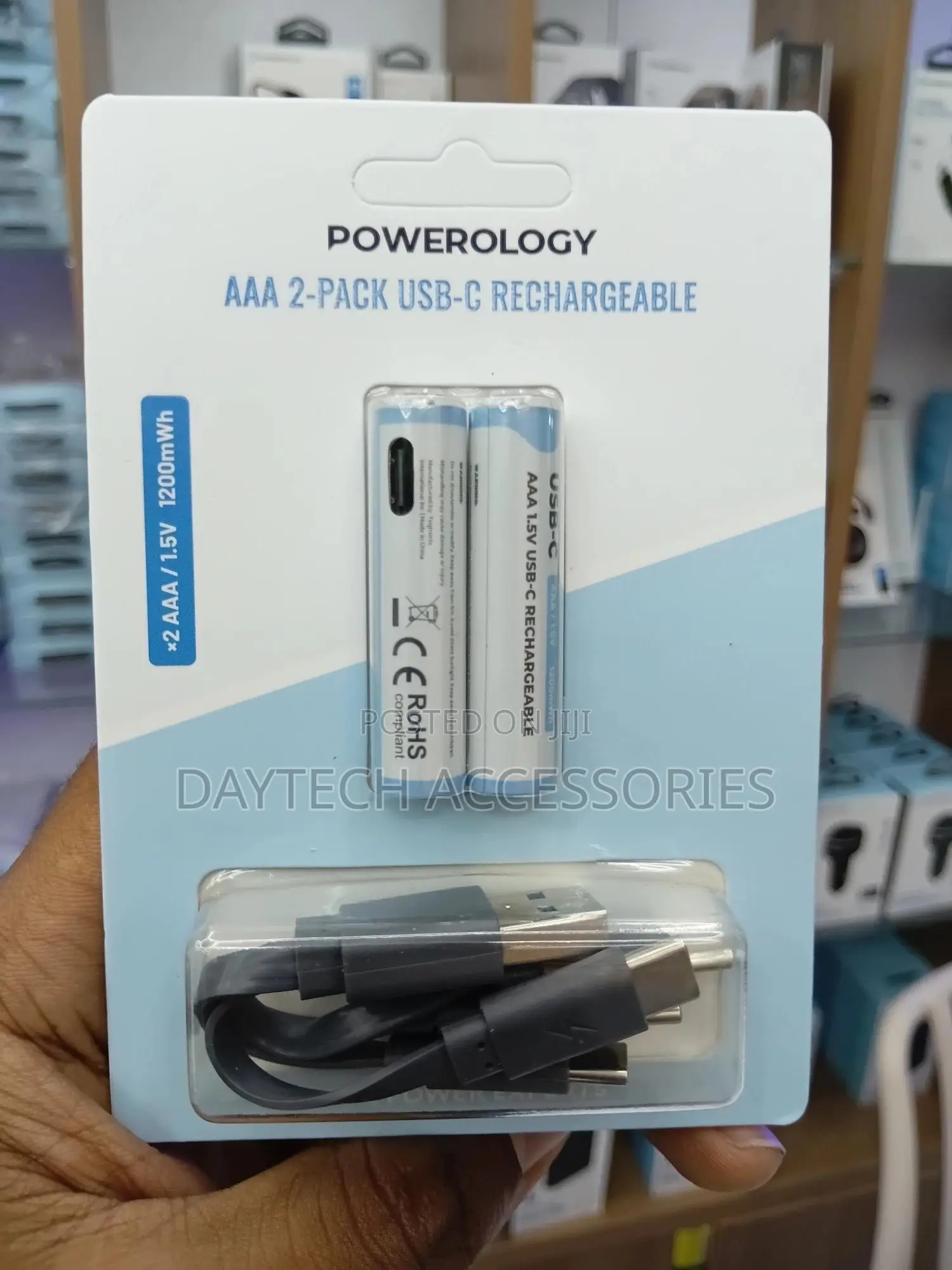 This Is a Powerology Aaa 2-Pack Usb-C Rechargeable Battery Set.