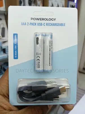 Powerology 1.5v Type-C Rechargeable Lithium-Ion Battery Aaa