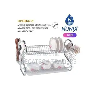 Nunix 2 Tier. Kitchen Stainless Utensils Storage/Dish Rack