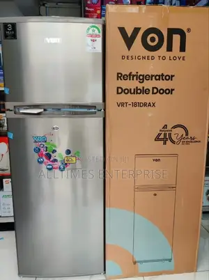 Von Double Door Fridge 181litres Direct Cool