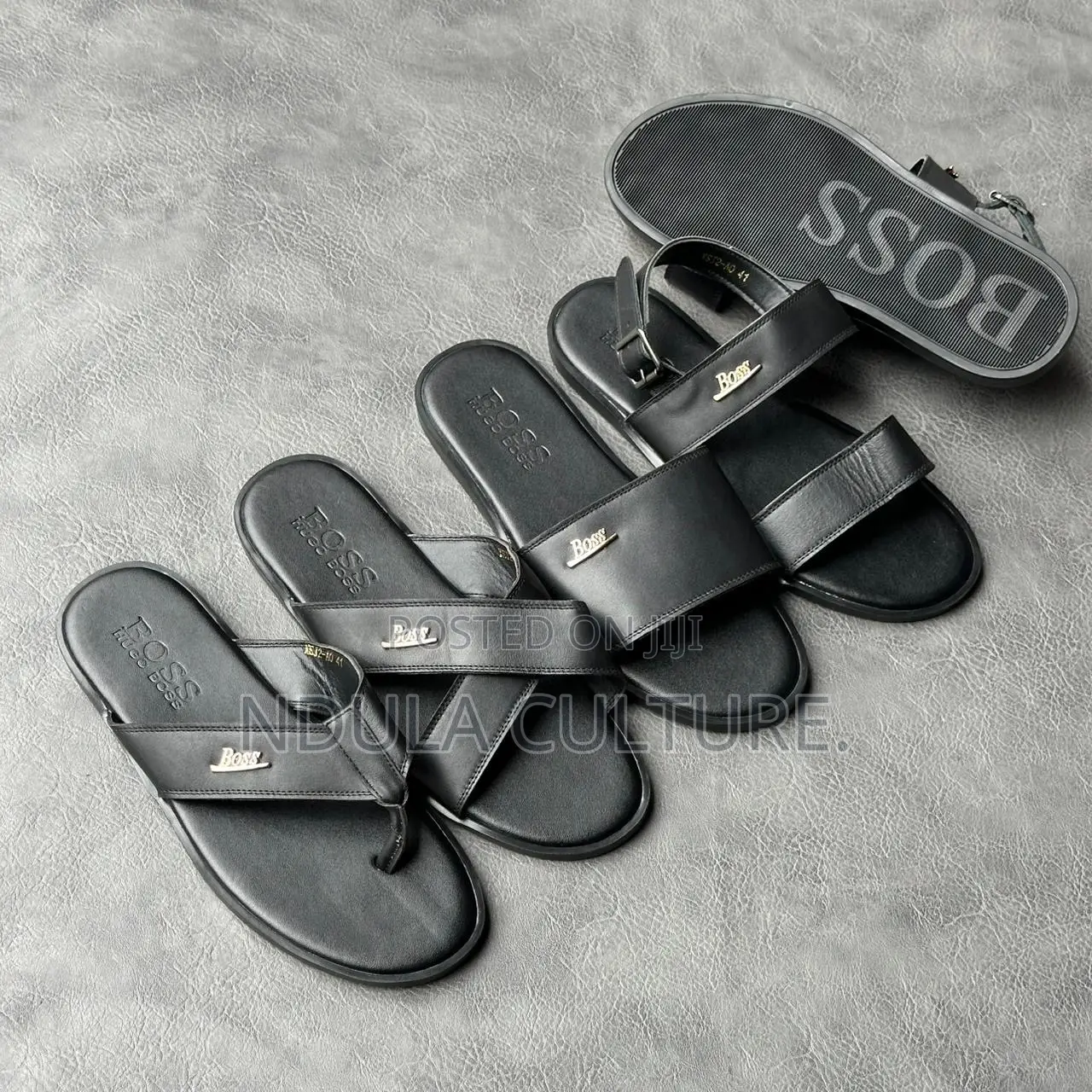 Hugo Boss Premium Leather Sandals
