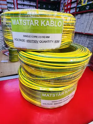 Matstar 2.5mm Green Yellow Single Core Electrical Cable 90m – Reliable