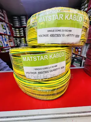 Matstar 2.5mm Green Yellow Single Core Electrical Cable 90m –Lasting