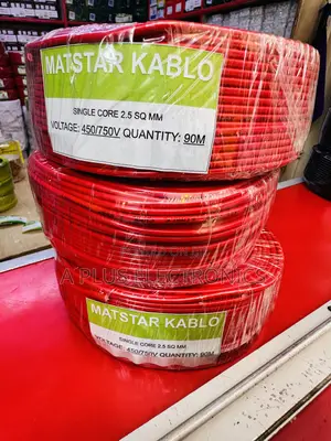 Matstar 2.5mm Single Core Electrical Cable 90m-Red – Premium Grade