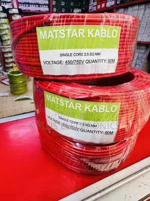 Matstar 2.5mm Single Core Electrical Cable 90m-Red –Ideal for Projects