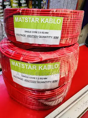 Matstar 2.5mm Single Core Electrical Cable 90m-Red –Ideal for Projects
