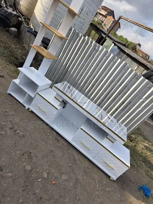 *Tv Stand With Led Lights With Inbuilt Flower Decor Stand