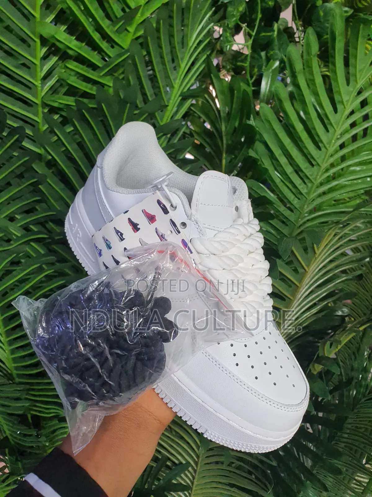 Chunky Rope Laces Customised Airforce 1 Sneakers