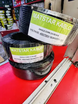 Matstar 2.5mm Single Core Electrical Cable 90m Black – Ideal Use