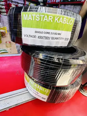 Matstar 2.5mm Single Core Electrical Cable 90m Black – Strong Wire