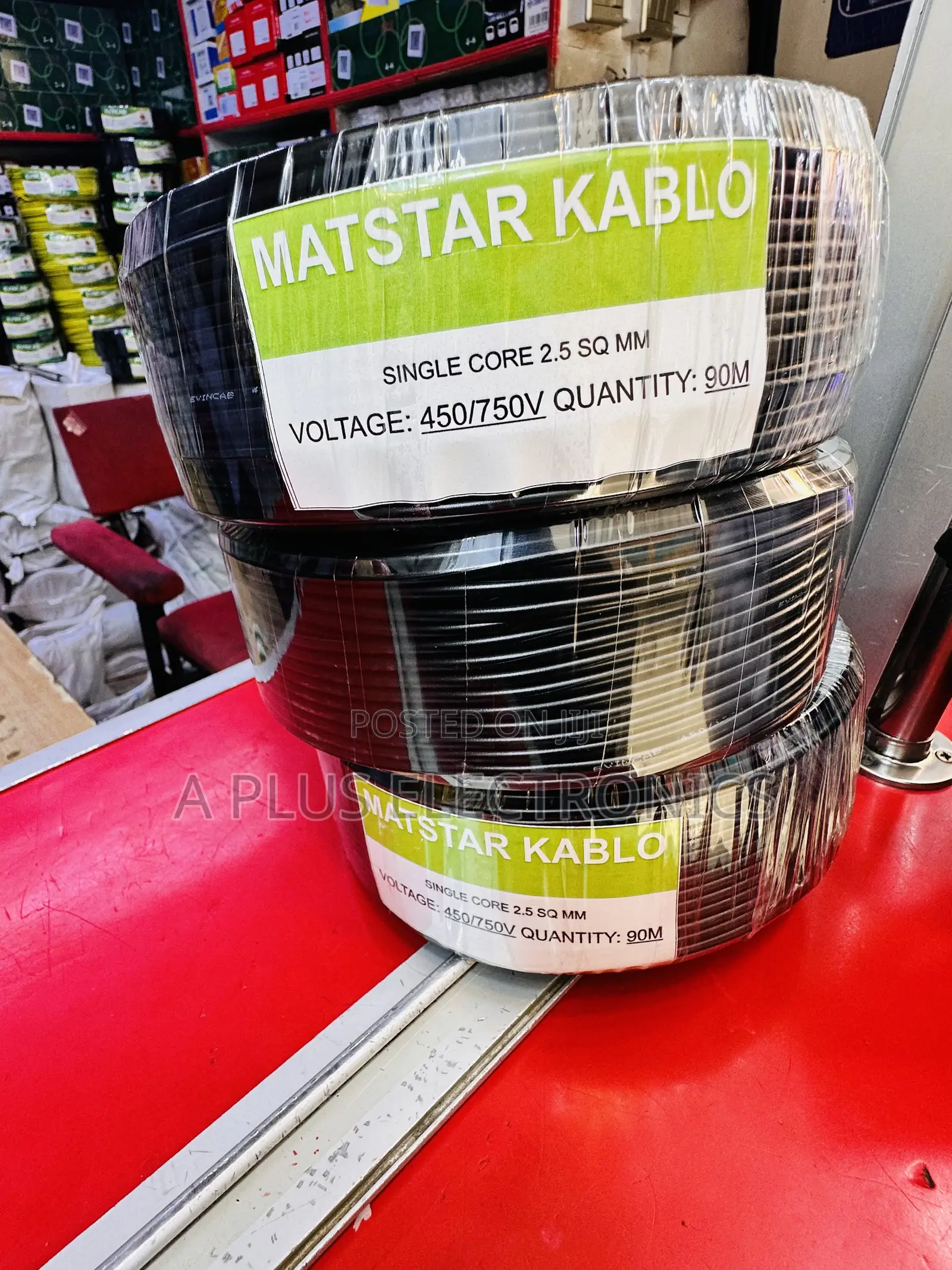 Matstar 2.5mm Single Core Electrical Cable 90m Black – Lasting Cable