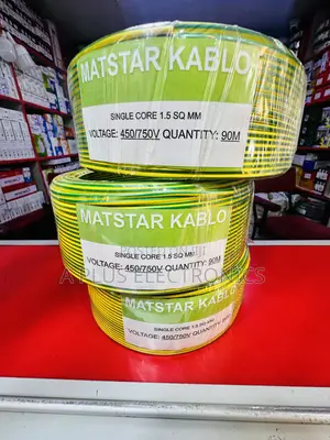 Matstar 1.5mm Single Core Electrical Cable 90m Black Green Yellow-Best