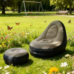 Deluxe Inflatable Seat / Inflatable Seat With Foot Rest Free Pump