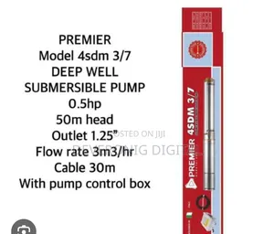  Premier 2hp Deep Well Submersible Pump