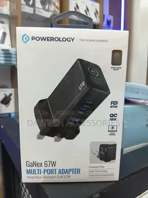 Powerology Ganex 67w Multi-Port Adapter - Black