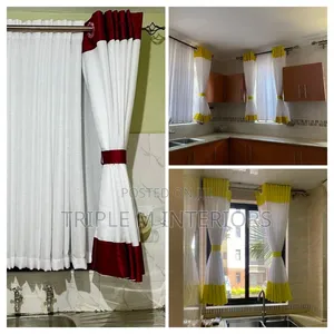 Elegant Kitchen Curtain Set With Sheer Touch