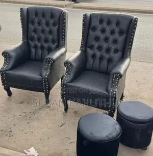 Black Versatile Sofas With Poofs