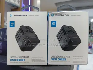 This Is a Powerology 45w Universal Multi-Port Travel Charger.