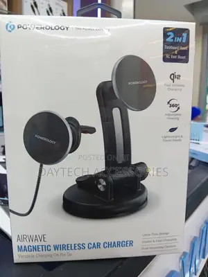 Powerologymagnetic Wireless Car Charger 2in1 Dashboard Ac Vent Mount