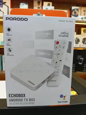 Porodo Echobox Android Tv Box Used for Ultra Hd Streaming.