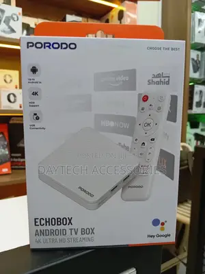 Porodo Echobox Android Tv Box Ultra Hd Streaming Box Android 14.