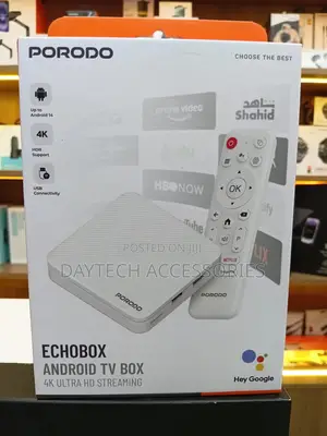 Porodo Echobox Android Tv Box Ultra Hd Streaming Box Android 14.