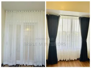 Perfectly Paired Curtains With White Sheers