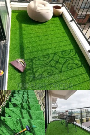 Vibrant Design Outdoor Artificial Green Grass Carpet