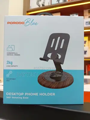 This Is a Porodo Blue Desktop Phone Holder.