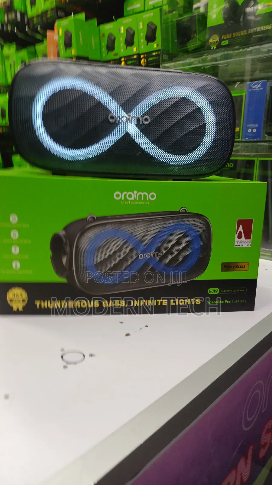 Oraimo Spacebox Pro Wireless Speaker (80w, Bluetooth, Karaoke Ready)