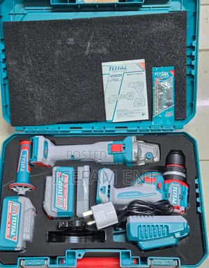 Total 2pcs Combo Set/Brushless Cordless Drill and Grinder