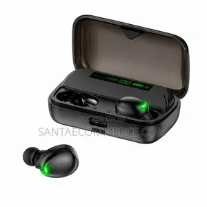 Amaya Atw 37 Sleek Black Earbuds With Charging Case