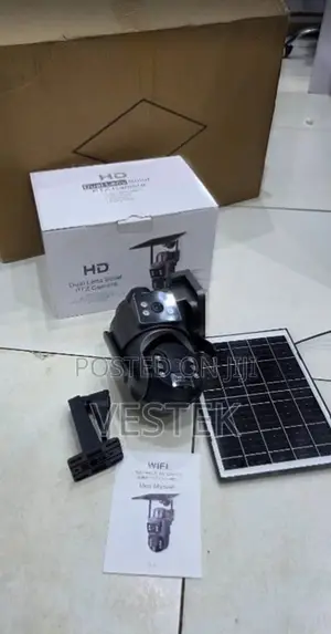 Wireless Wifi Ubox Dual Lens Outdoor Solar Camera Full Color