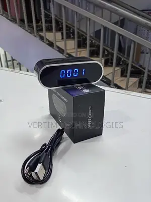 1080p Wireless Nanny Cam Digital Table Clock - Easy to Move Around