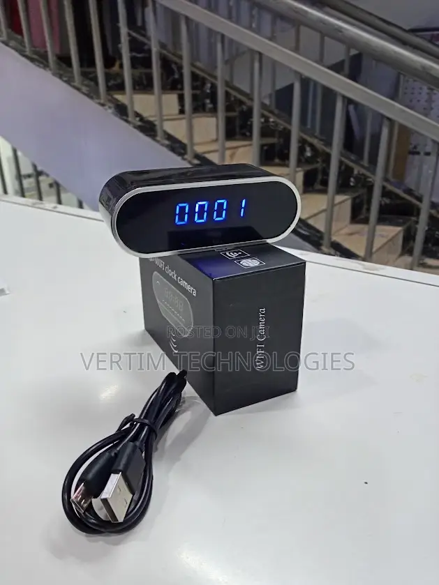 1080p Wireless Nanny Cam Digital Table Clock - Easy to Move Around