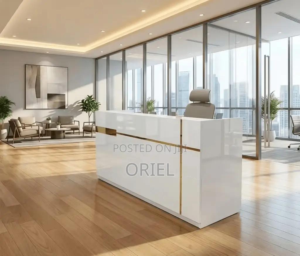 Office Desk : Office 1.6m Counter Reception Desk