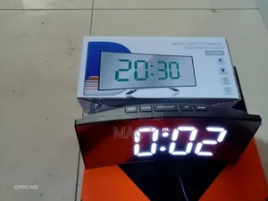 Digital Mirror Alarm Clock - Stylish Curved Led Display