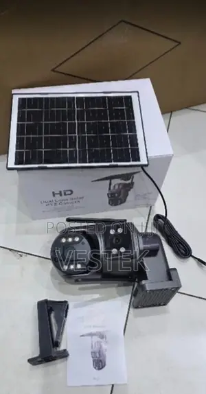 Solar Powered Dual Lens Wifi PTZ CCTV Camera Audio+Colored