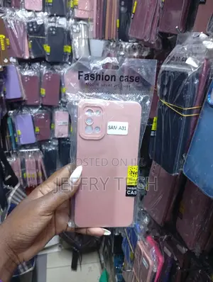 Pink Silicone Back Cover Phone Case for the Samsung Galaxy A31