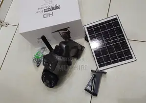 Ubox Dual Lens Siren 4mp Wifi Solar Powered Camera
